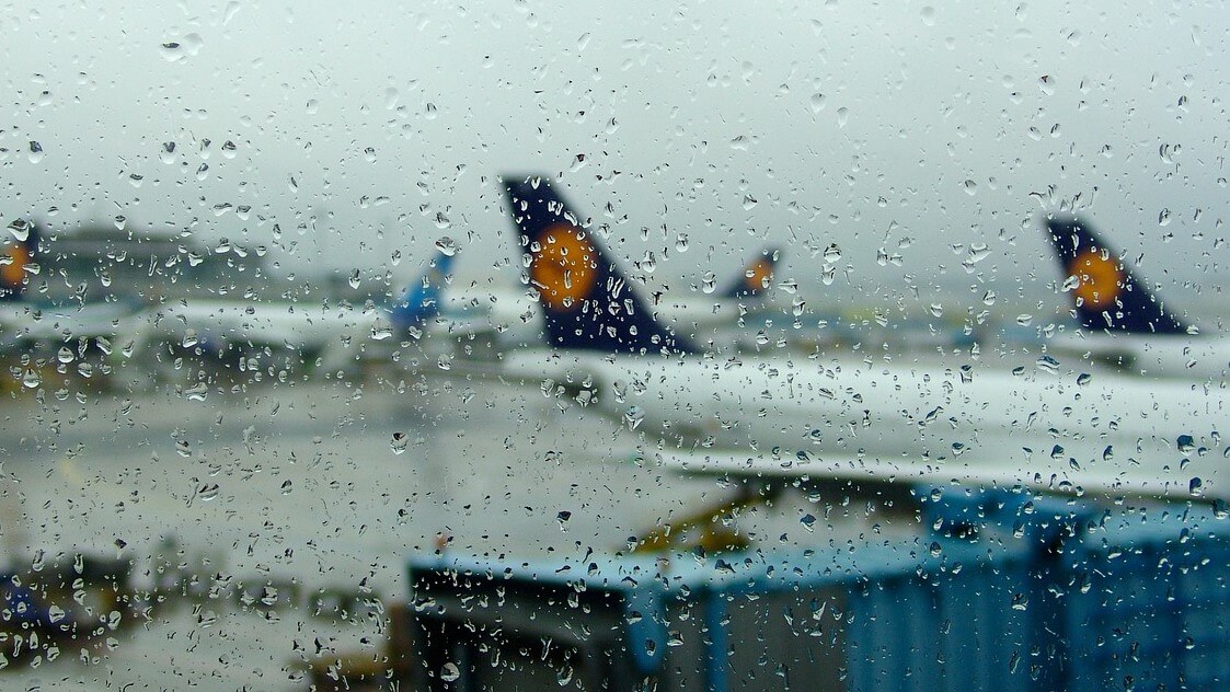 a close-up of a window with rain drops on it